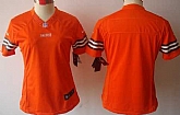 Women Nike Cleveland Browns Customized Orange Team Color Stitched NFL Game Jersey,baseball caps,new era cap wholesale,wholesale hats
